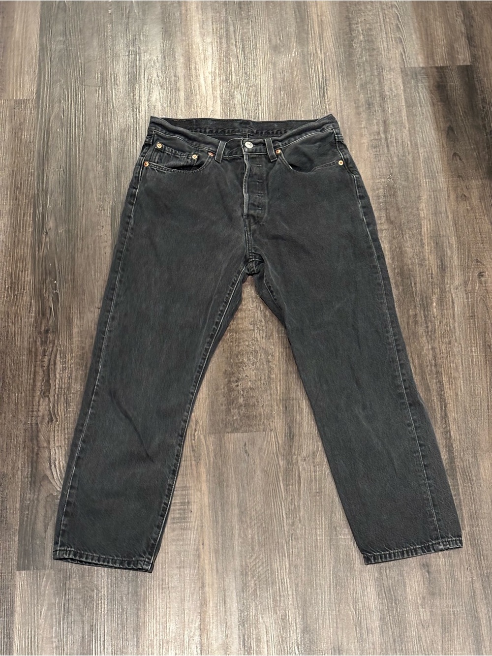 Levi's Dark Gray Straight Jeans